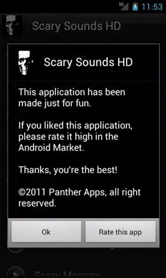 Scary Sounds HD android App screenshot 0