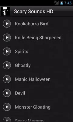 Scary Sounds HD android App screenshot 3